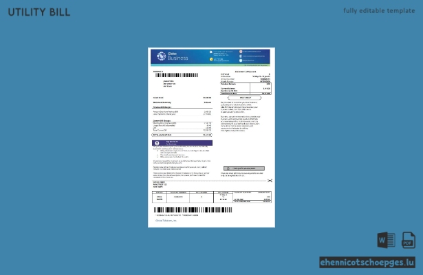 Beispiel einer Stromrechnung von Globe Business auf den Philippinen (Vorschau)